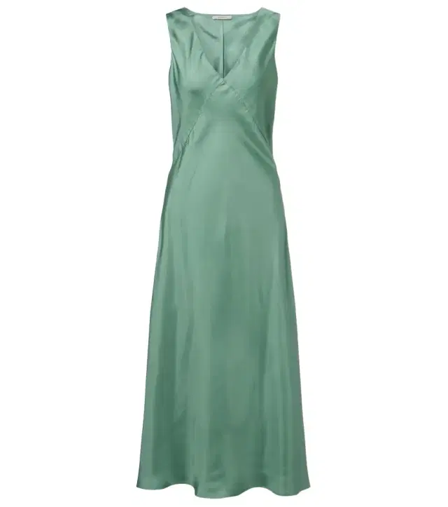 Asceno Provence silk twill slip dress