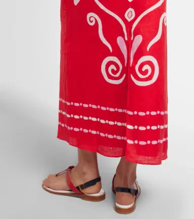 Cala de la Cruz Orly printed halterneck linen midi dress | Thumbnail 2