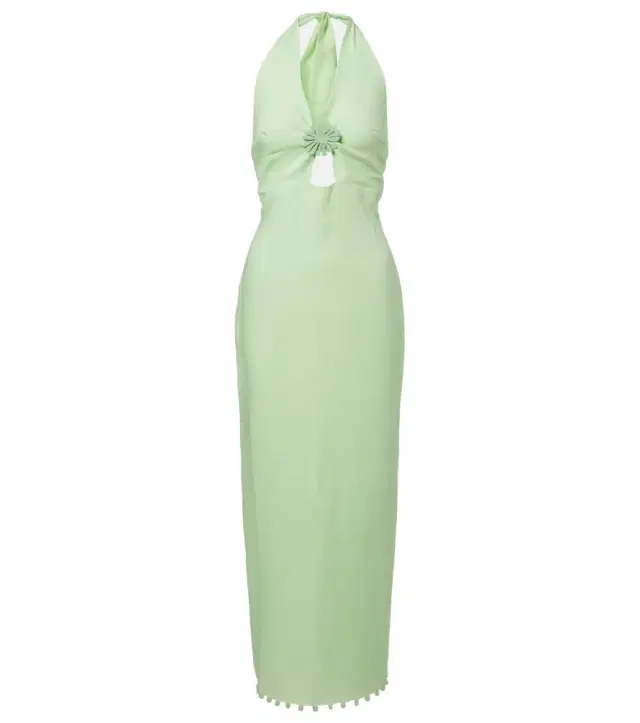 Cala de la Cruz Orly halterneck linen midi dress