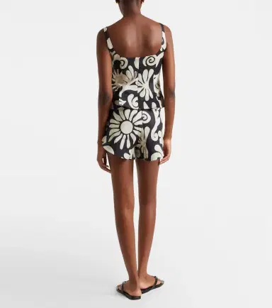 Cala de la Cruz Bahamas printed linen shorts | Thumbnail 2