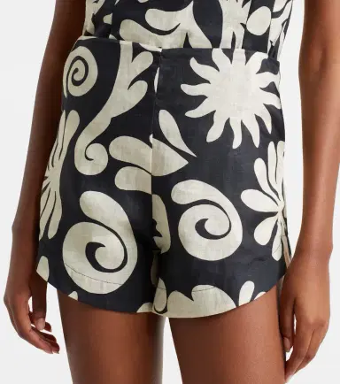 Cala de la Cruz Bahamas printed linen shorts | Thumbnail 4