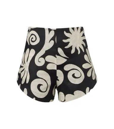 Cala de la Cruz Bahamas printed linen shorts | Thumbnail 1