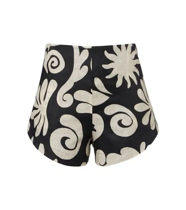 Cala de la Cruz Bahamas printed linen shorts