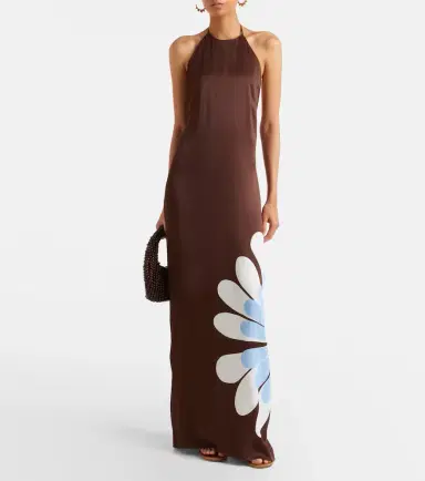 Cala de la Cruz Agnes floral halterneck maxi dress | Thumbnail 5