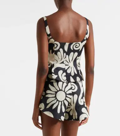 Cala de la Cruz Rami printed linen top | Thumbnail 4