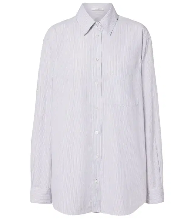 The Row Gavina pinstripe cotton poplin shirt