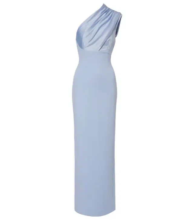 Gracie one-shoulder satin-trimmed gown Gracie one-shoulder satin-trimmed gown