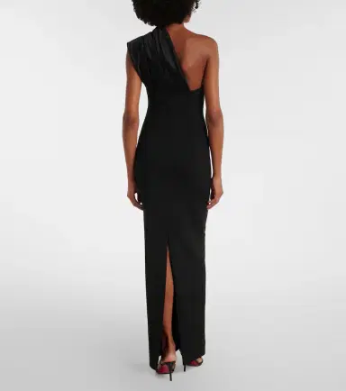 Solace London Gracie one-shoulder satin-trimmed gown | Thumbnail 4