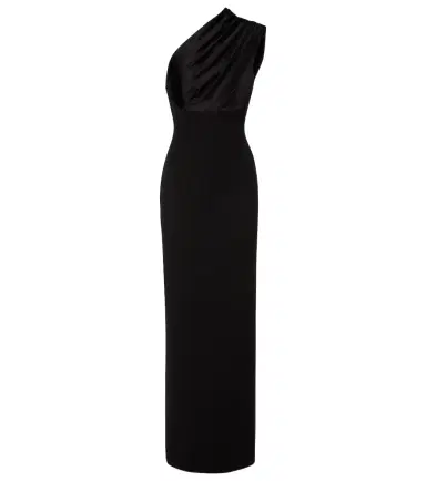 Solace London Gracie one-shoulder satin-trimmed gown | Thumbnail 1
