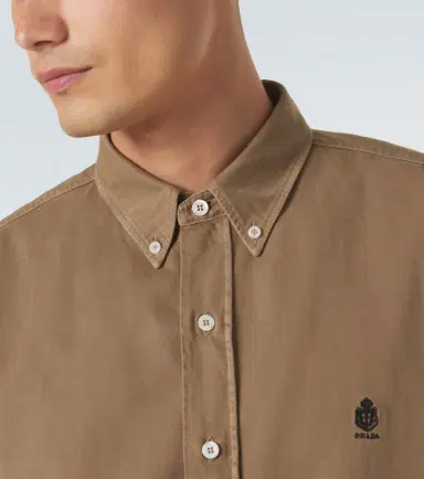 Prada Embroidered cotton shirt | Thumbnail 2 Prada Embroidered cotton shirt | Thumbnail 2