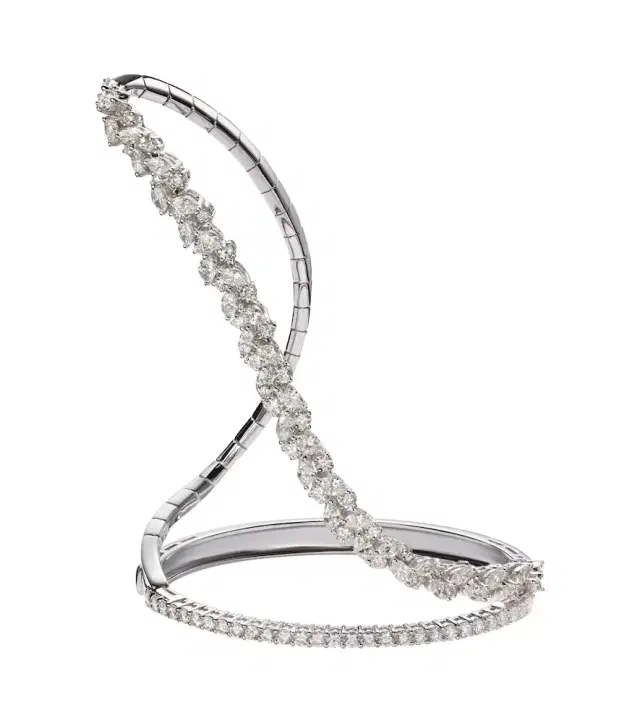 18kt white gold bracelet with diamonds