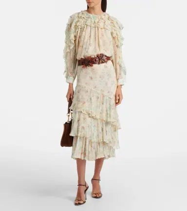 Ulla Johnson Meadow floral silk chiffon midi skirt | Thumbnail 6 Ulla Johnson Meadow floral silk chiffon midi skirt | Thumbnail 6