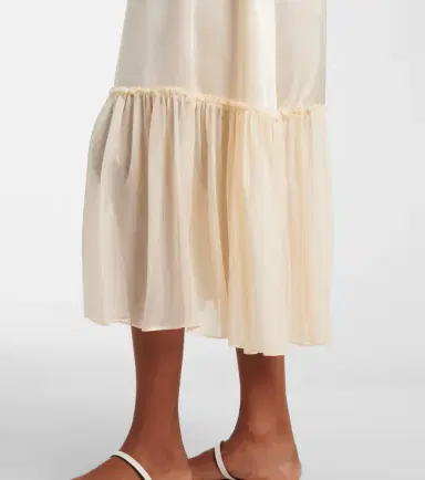 Ulla Johnson Marielle ruched silk midi dress | Thumbnail 3 Ulla Johnson Marielle ruched silk midi dress | Thumbnail 3