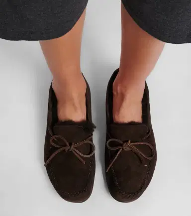 The Row Lucca shearling-trimmed suede boat shoes | Thumbnail 5 The Row Lucca shearling-trimmed suede boat shoes | Thumbnail 5