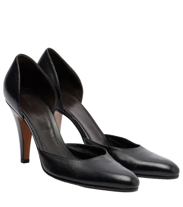 The Row Ornella D'Orsay leather pumps