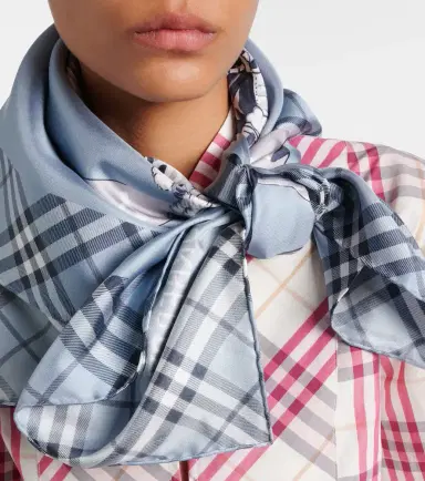 Burberry EKD silk twill scarf | Thumbnail 5