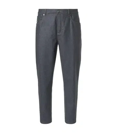 Brunello Cucinelli Virgin wool flannel straight pants | Thumbnail 1 Brunello Cucinelli Virgin wool flannel straight pants | Thumbnail 1