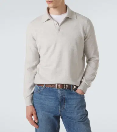 Brunello Cucinelli Cashmere polo sweater | Thumbnail 4 Brunello Cucinelli Cashmere polo sweater | Thumbnail 4