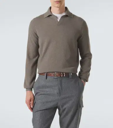 Brunello Cucinelli Cashmere polo sweater | Thumbnail 3 Brunello Cucinelli Cashmere polo sweater | Thumbnail 3