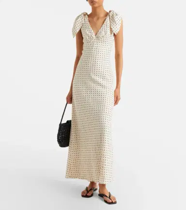 Faithfull Solana polka-dot linen maxi dress | Thumbnail 3 Faithfull Solana polka-dot linen maxi dress | Thumbnail 3