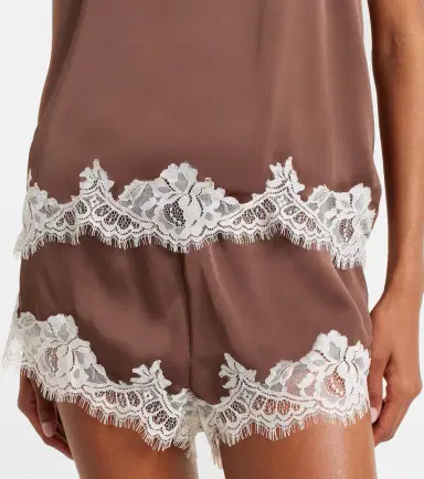 Faithfull Lace-trimmed satin top | Thumbnail 5