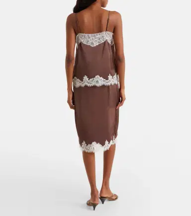 Faithfull Marisol lace-trimmed midi skirt | Thumbnail 3