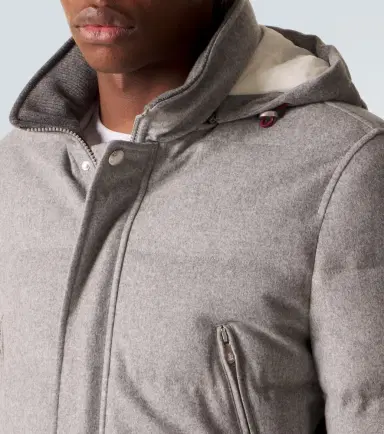 Brunello Cucinelli Wool flannel down jacket | Thumbnail 4 Brunello Cucinelli Wool flannel down jacket | Thumbnail 4