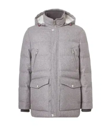 Brunello Cucinelli Wool flannel down jacket | Thumbnail 1 Brunello Cucinelli Wool flannel down jacket | Thumbnail 1