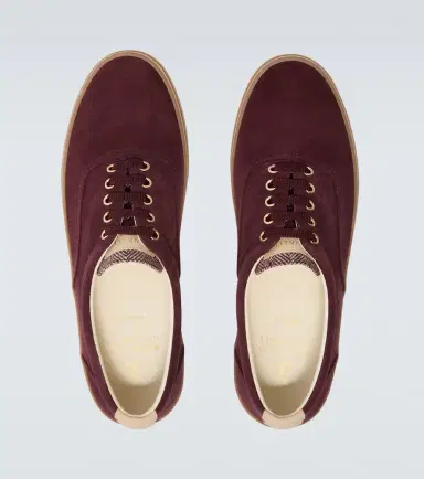 Brunello Cucinelli Leather-trimmed suede sneakers | Thumbnail 4