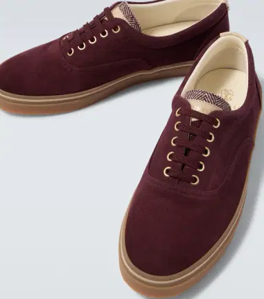 Brunello Cucinelli Leather-trimmed suede sneakers | Thumbnail 6