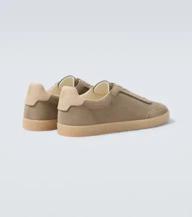 Brunello Cucinelli Leather-trimmed suede sneakers | Thumbnail 6
