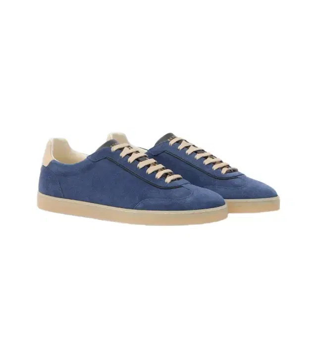 Brunello Cucinelli Leather-trimmed suede sneakers
