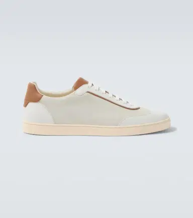 Brunello Cucinelli Leather-trimmed suede sneakers | Thumbnail 6 Brunello Cucinelli Leather-trimmed suede sneakers | Thumbnail 6