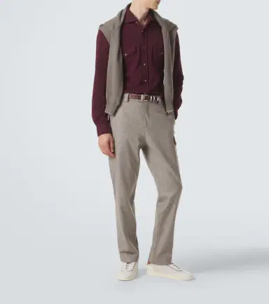 Brunello Cucinelli Leather-trimmed suede sneakers | Thumbnail 7 Brunello Cucinelli Leather-trimmed suede sneakers | Thumbnail 7