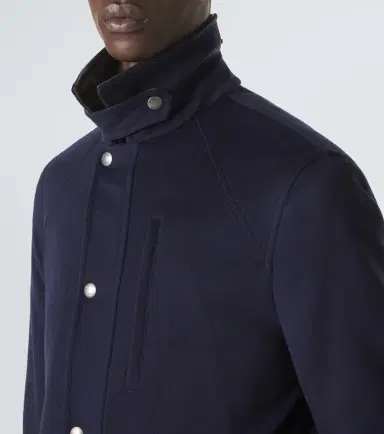 Brunello Cucinelli Leather-trimmed wool jacket | Thumbnail 6 Brunello Cucinelli Leather-trimmed wool jacket | Thumbnail 6