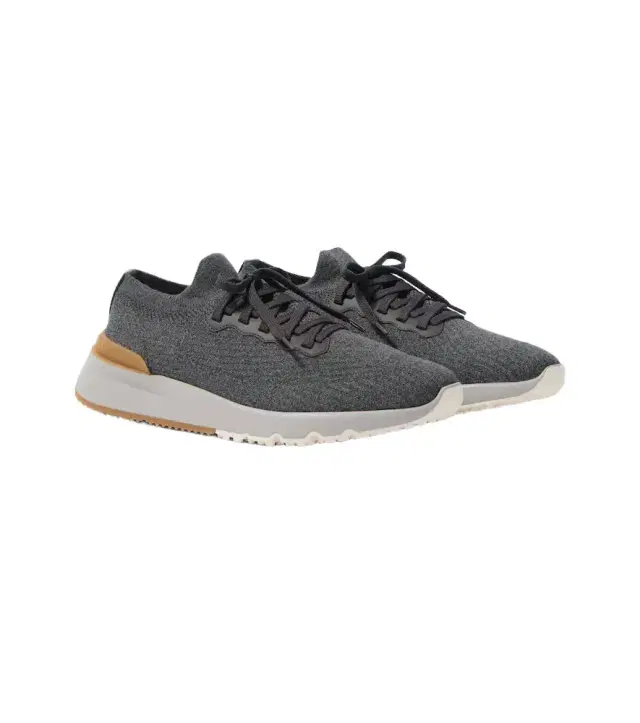 Brunello Cucinelli Leather-trimmed sneakers