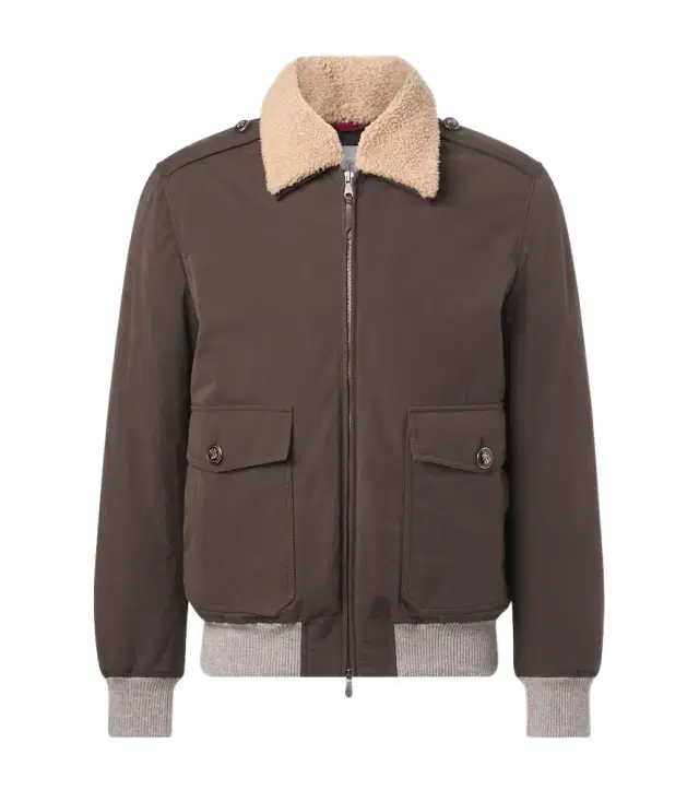 Brunello Cucinelli Shearling-trimmed blouson jacket