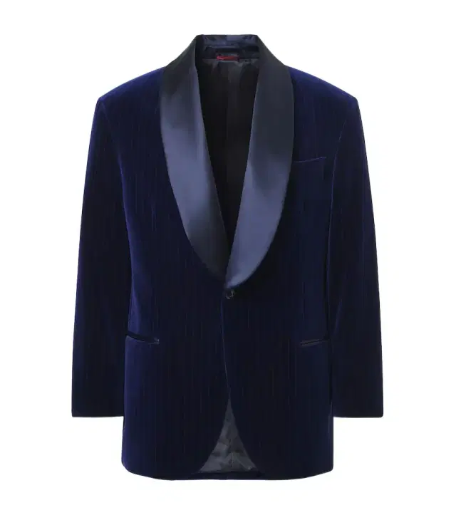 Pinstripe cotton velvet tuxedo jacket