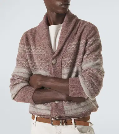 Brunello Cucinelli Alpaca, cashmere, and wool-blend cardigan | Thumbnail 2