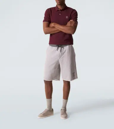 Brunello Cucinelli Logo cotton piqué polo shirt | Thumbnail 2