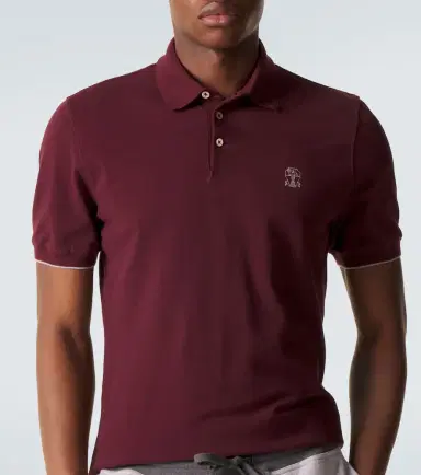 Brunello Cucinelli Logo cotton piqué polo shirt | Thumbnail 4