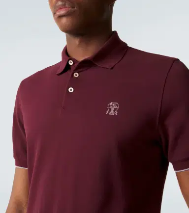 Brunello Cucinelli Logo cotton piqué polo shirt | Thumbnail 6