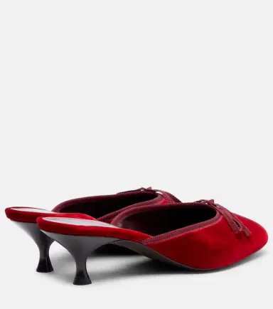 Herbert Levine 24/7 velvet mules | Thumbnail 2