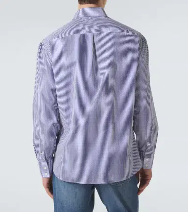 Brunello Cucinelli Striped cotton shirt | Thumbnail 4 Brunello Cucinelli Striped cotton shirt | Thumbnail 4