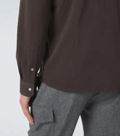 Brunello Cucinelli Cotton piqué shirt | Thumbnail 5
