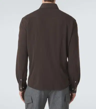 Brunello Cucinelli Cotton piqué shirt | Thumbnail 6