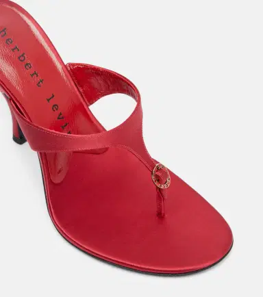 Herbert Levine Kiss And Tell embellished satin thong sandals | Thumbnail 4 Herbert Levine Kiss And Tell embellished satin thong sandals | Thumbnail 4