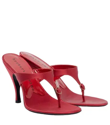 Herbert Levine Kiss And Tell embellished satin thong sandals | Thumbnail 1 Herbert Levine Kiss And Tell embellished satin thong sandals | Thumbnail 1