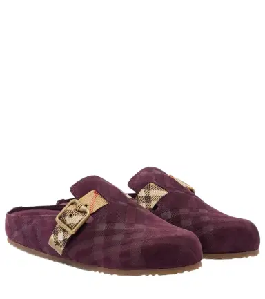 Burberry Urchin suede clogs | Thumbnail 1 Burberry Urchin suede clogs | Thumbnail 1