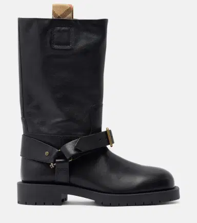 Burberry Soft Saddle leather mid-calf boots | Thumbnail 2 Burberry Soft Saddle leather mid-calf boots | Thumbnail 2